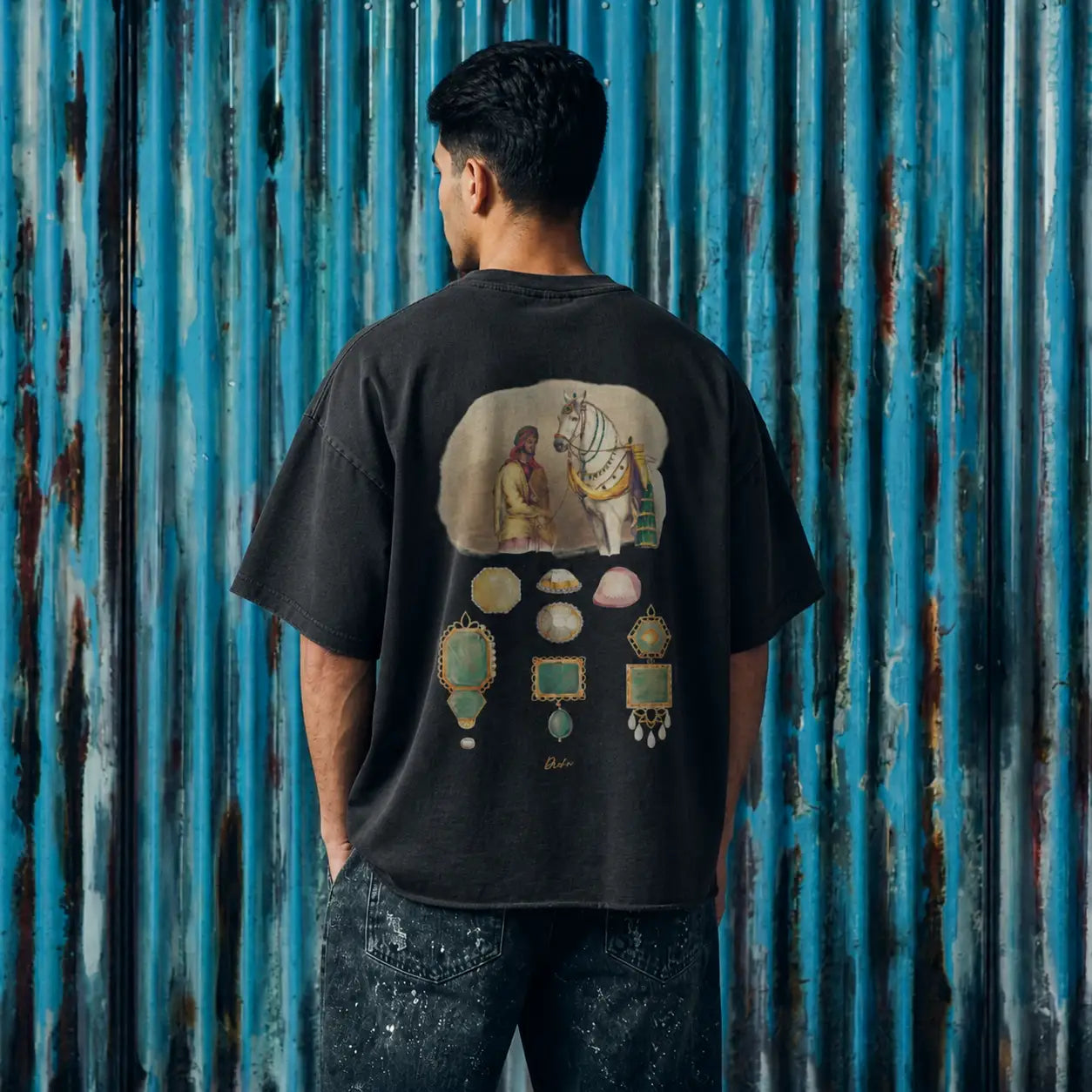 Jewels Of Panjab Oversized Faded T-Shirt