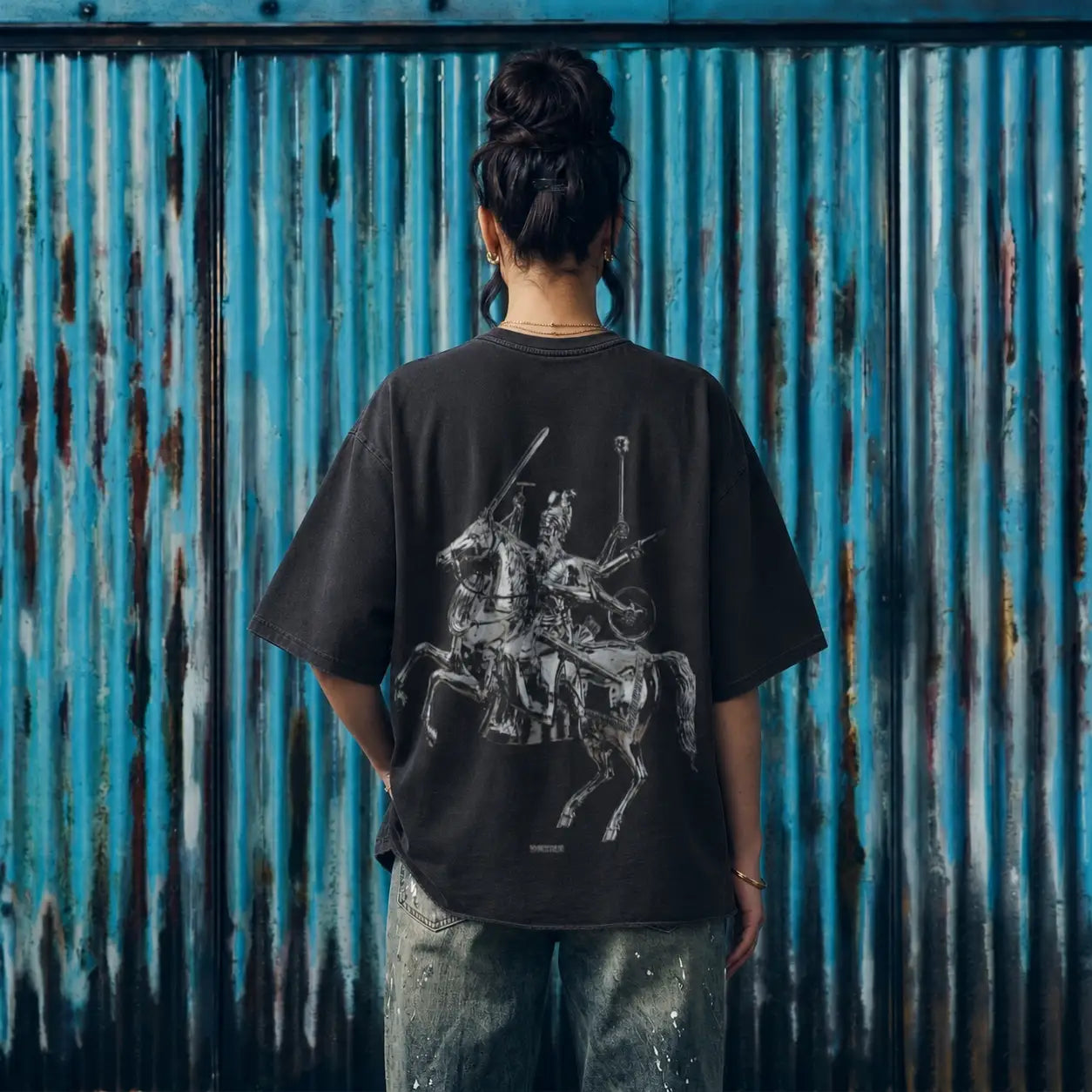 We Akali Oversized Faded T-Shirt