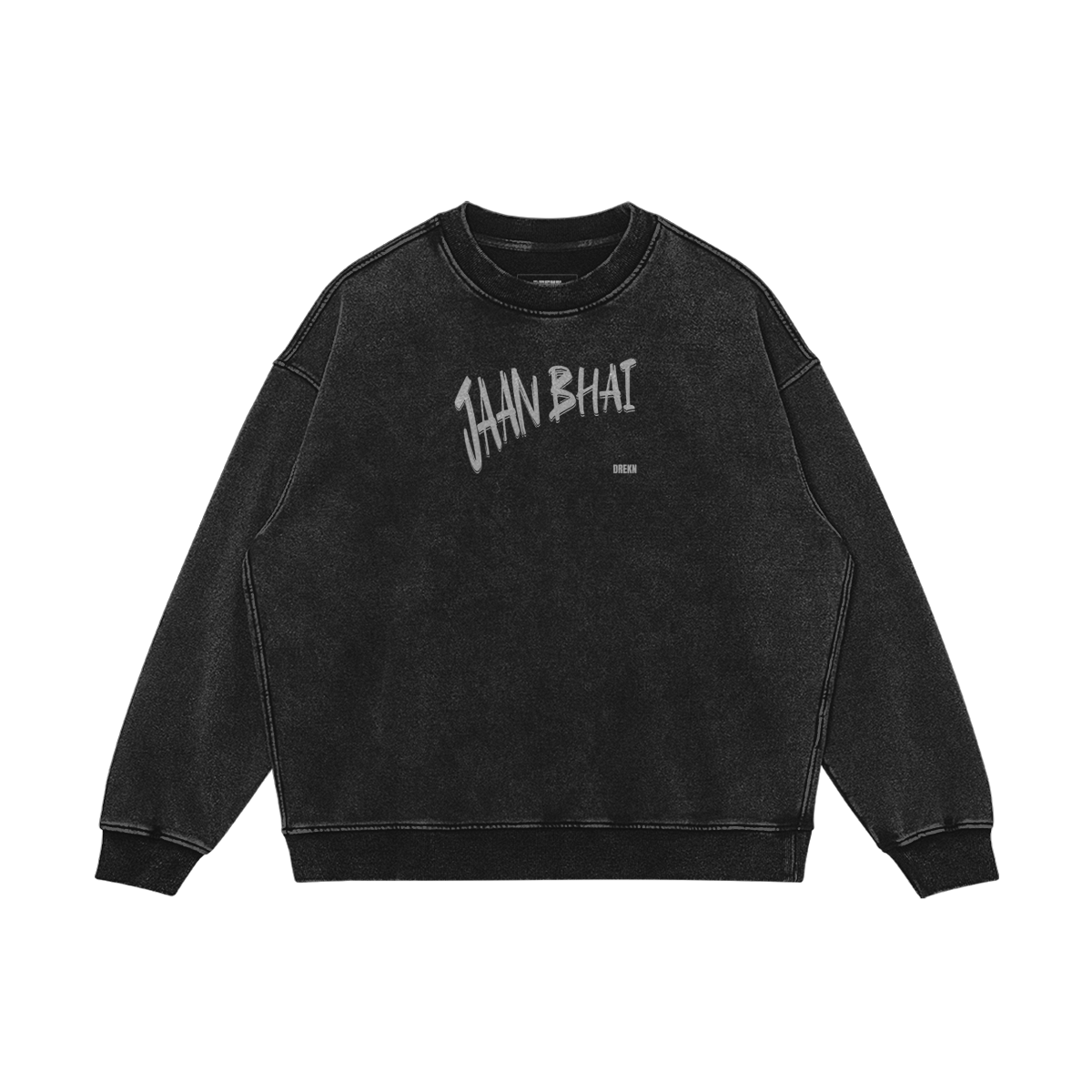 Jaan Bhai Basic Oversized Faded Sweatshirt - DREKN