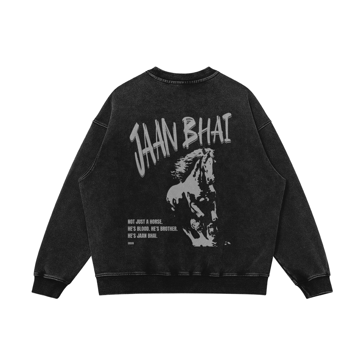 Jaan Bhai Basic Oversized Faded Sweatshirt - DREKN