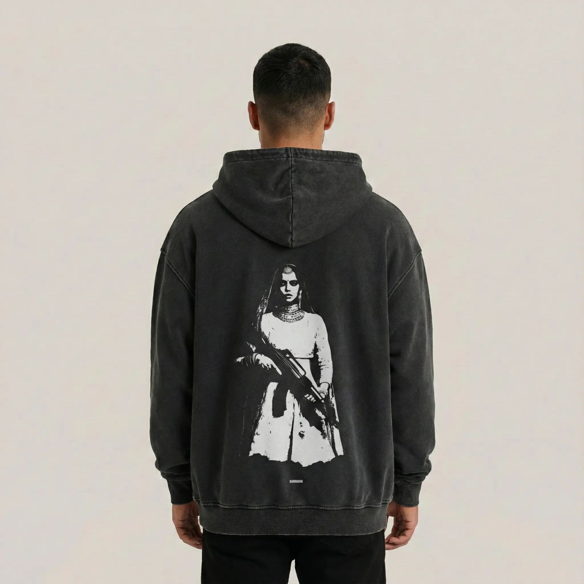 Ruthless Queen Oversized Faded Hoodie - DREKN