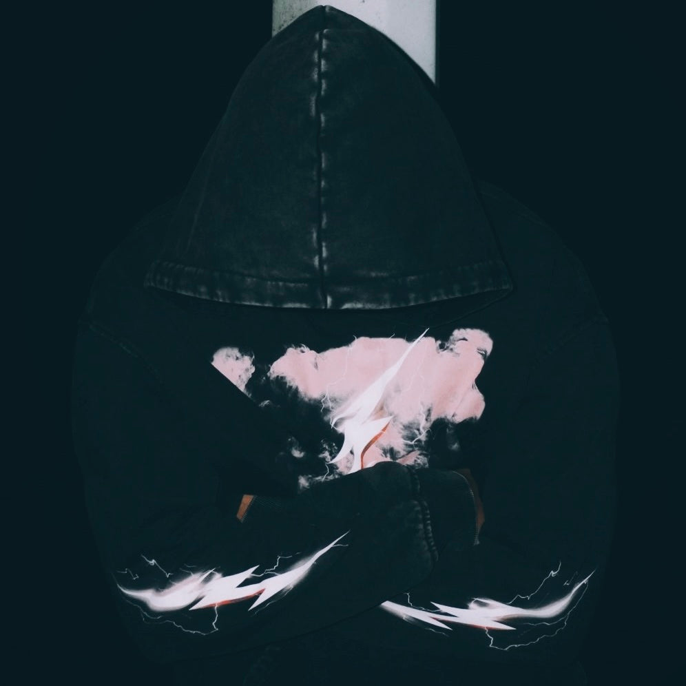 Sidhu Bolt Edition Oversized Faded Hoodie - DREKN
