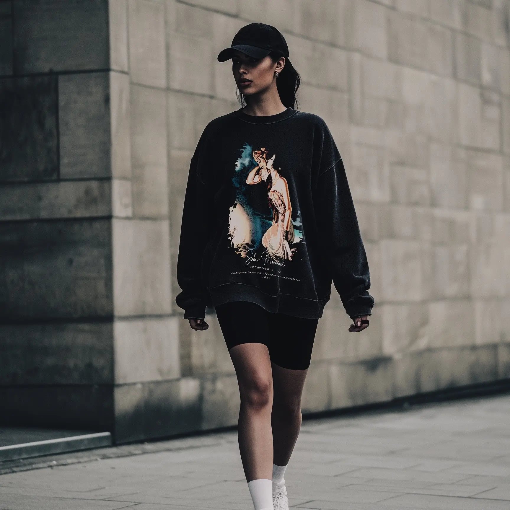Sohni Mahiwal Oversized Faded Sweatshirt - DREKN