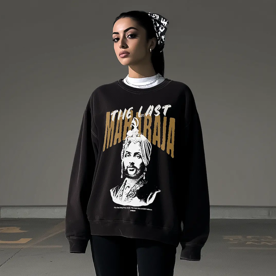 The Last Maharaja Oversized Faded Sweatshirt - DREKN