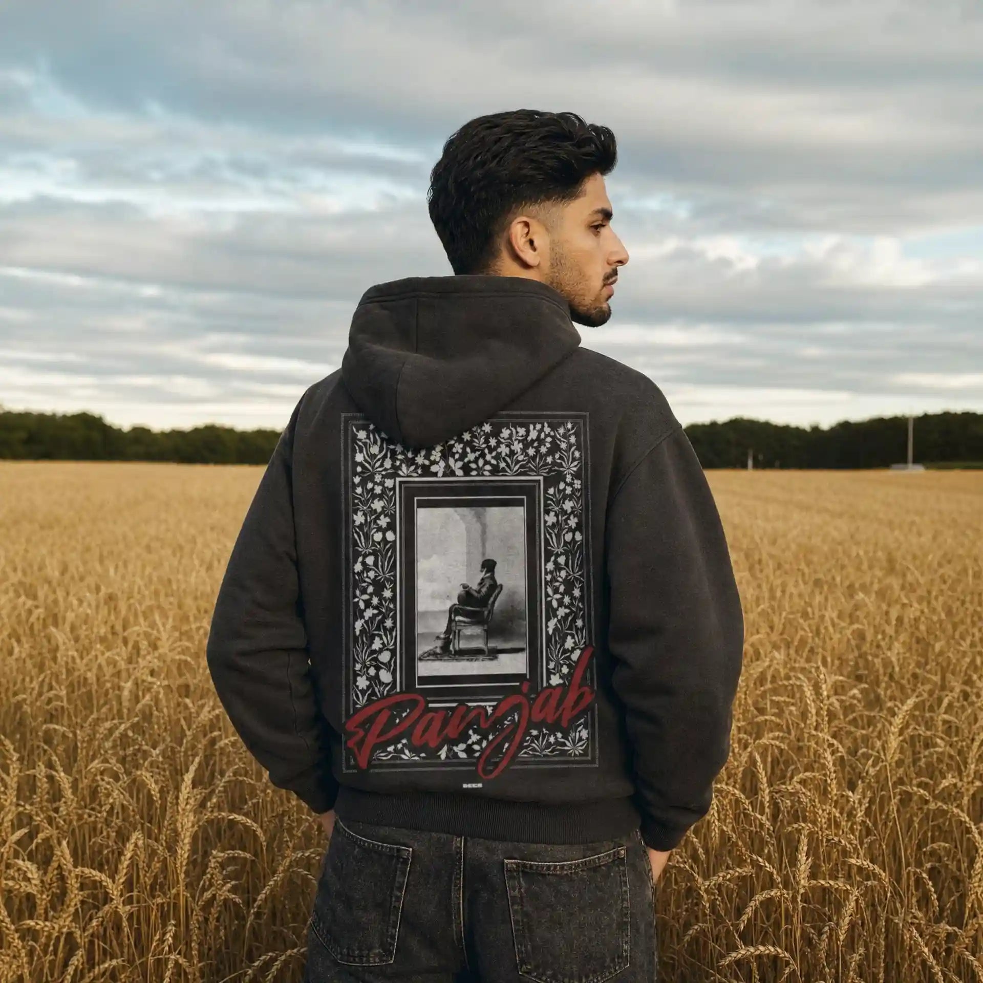 Mahraja Ranjit Singh Panjab Sun Faded Hoodie
