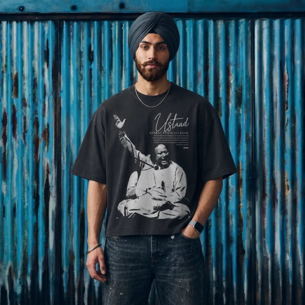 Ustaad Nusrat Fateh Ali Khan Boxy T-Shirt