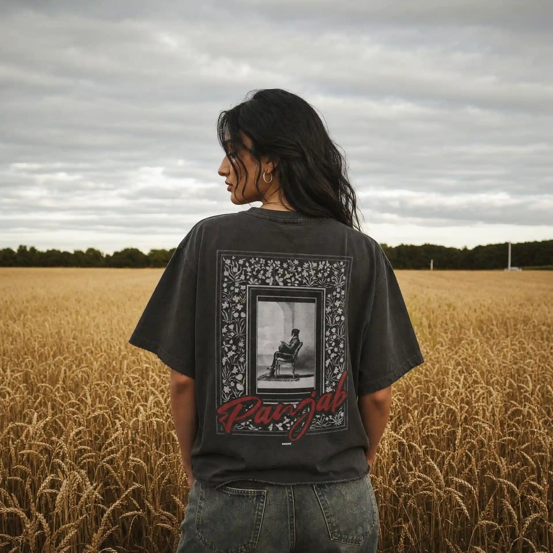Maharaja Ranjit Singh Panjab Oversized Faded T-Shirt