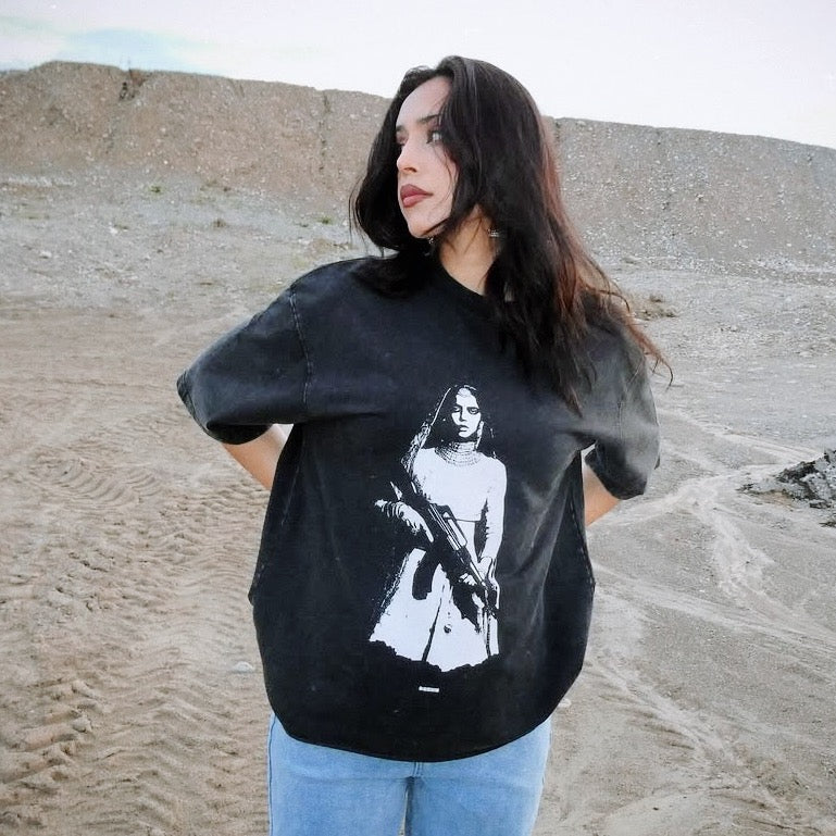 Ruthless Queen Oversized Faded T-Shirt