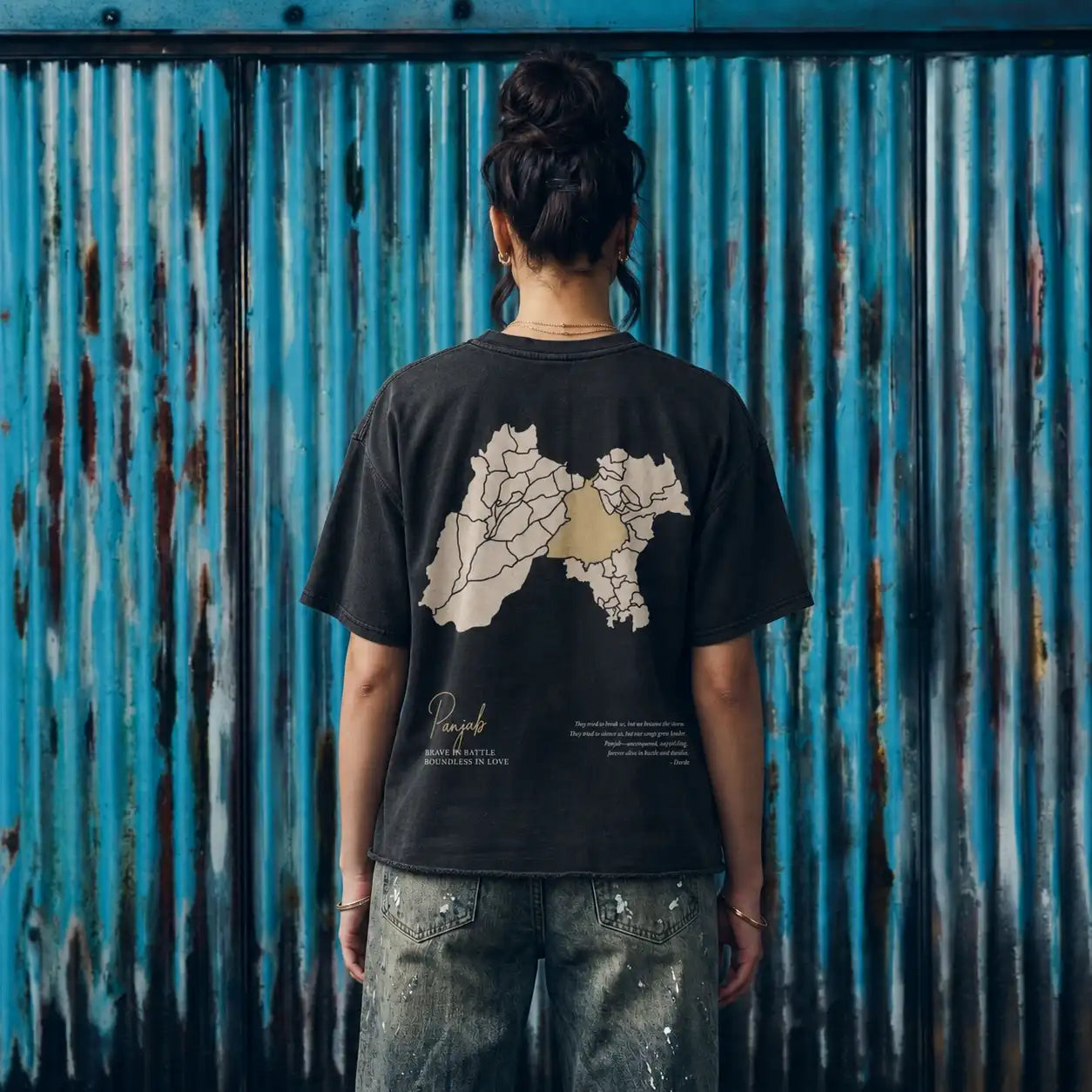 Our Panjab Oversized Faded T-Shirt