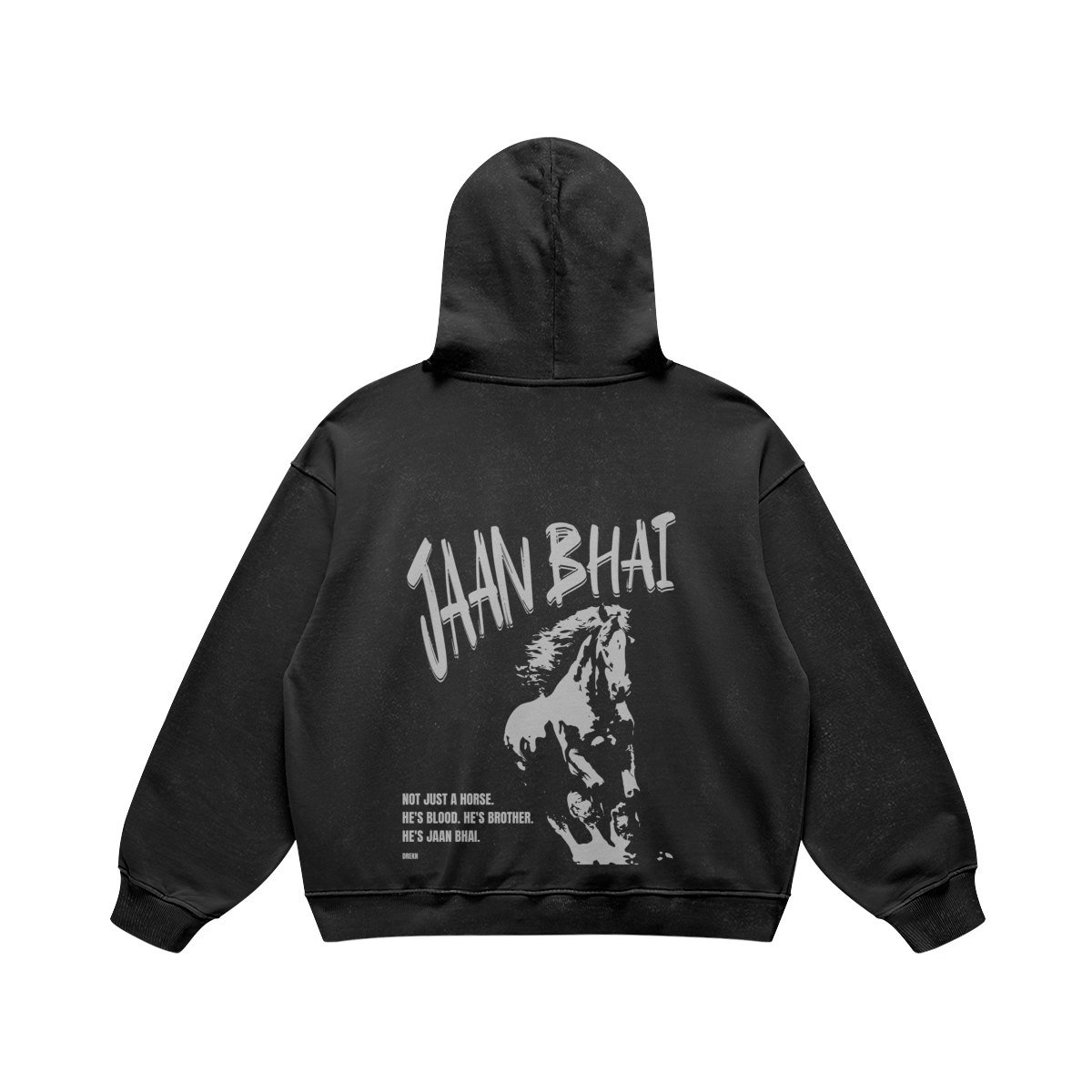 Jaan Bhai Basic Oversized Faded Hoodie - DREKN