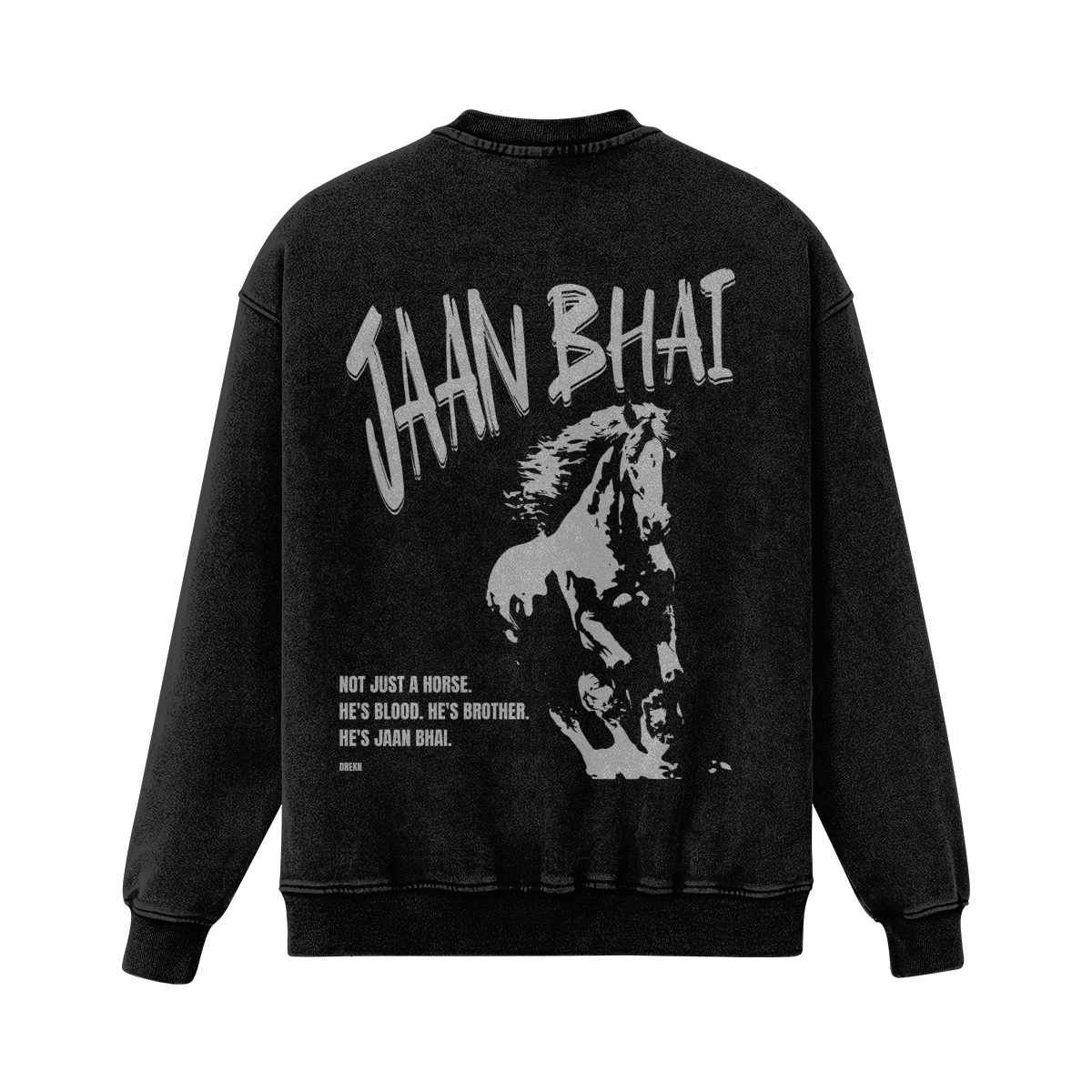 Jaan Bhai Basic Oversized Faded Sweatshirt - DREKN