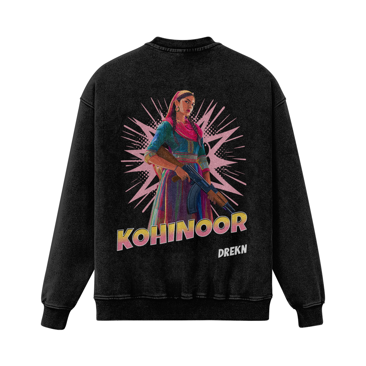 Kohinoor Oversized Faded Sweatshirt - DREKN