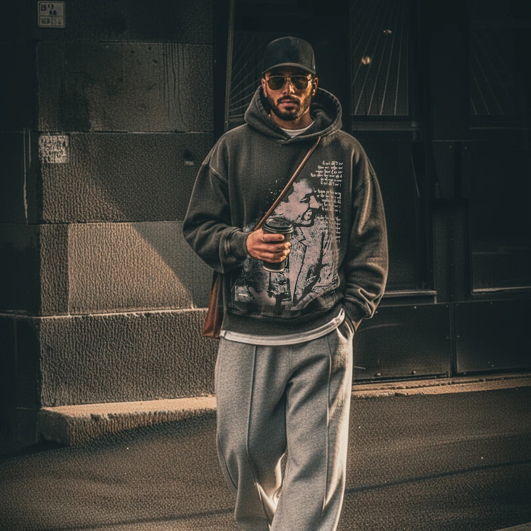 Shiv - Panchi Ho Jawan Boxy Sun Faded Hoodie - DREKN
