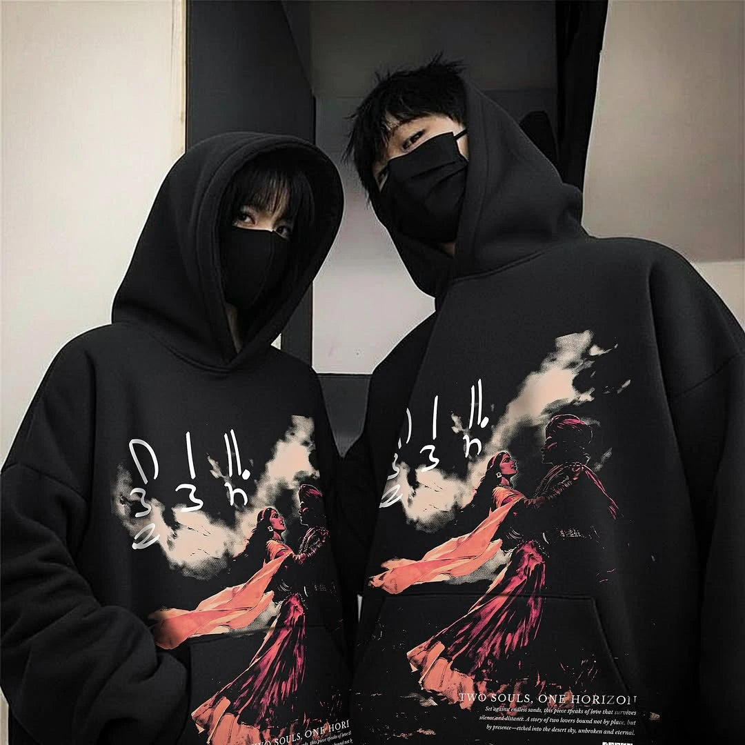 You and Me Boxy Sun Faded Hoodie - DREKN
