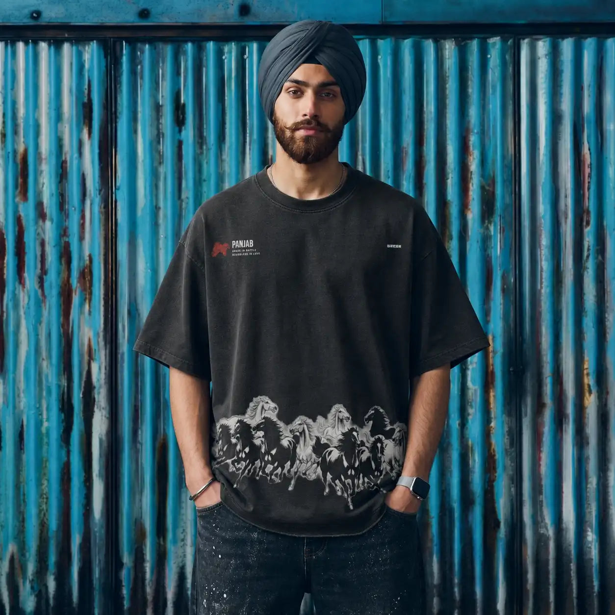 Sovereign Panjab Oversized Faded T-Shirt