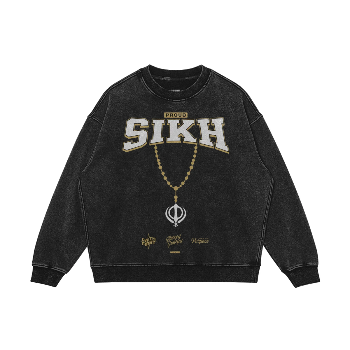 Proud Sikh Oversized Faded Sweatshirt
