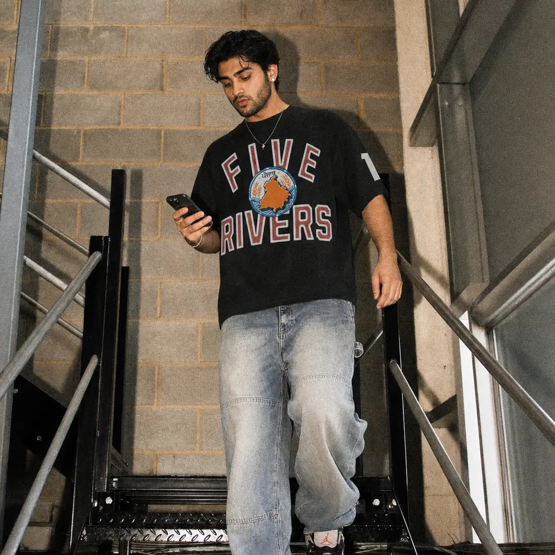 Five Rivers Panjab 11 Sun Faded Boxy T-Shirt