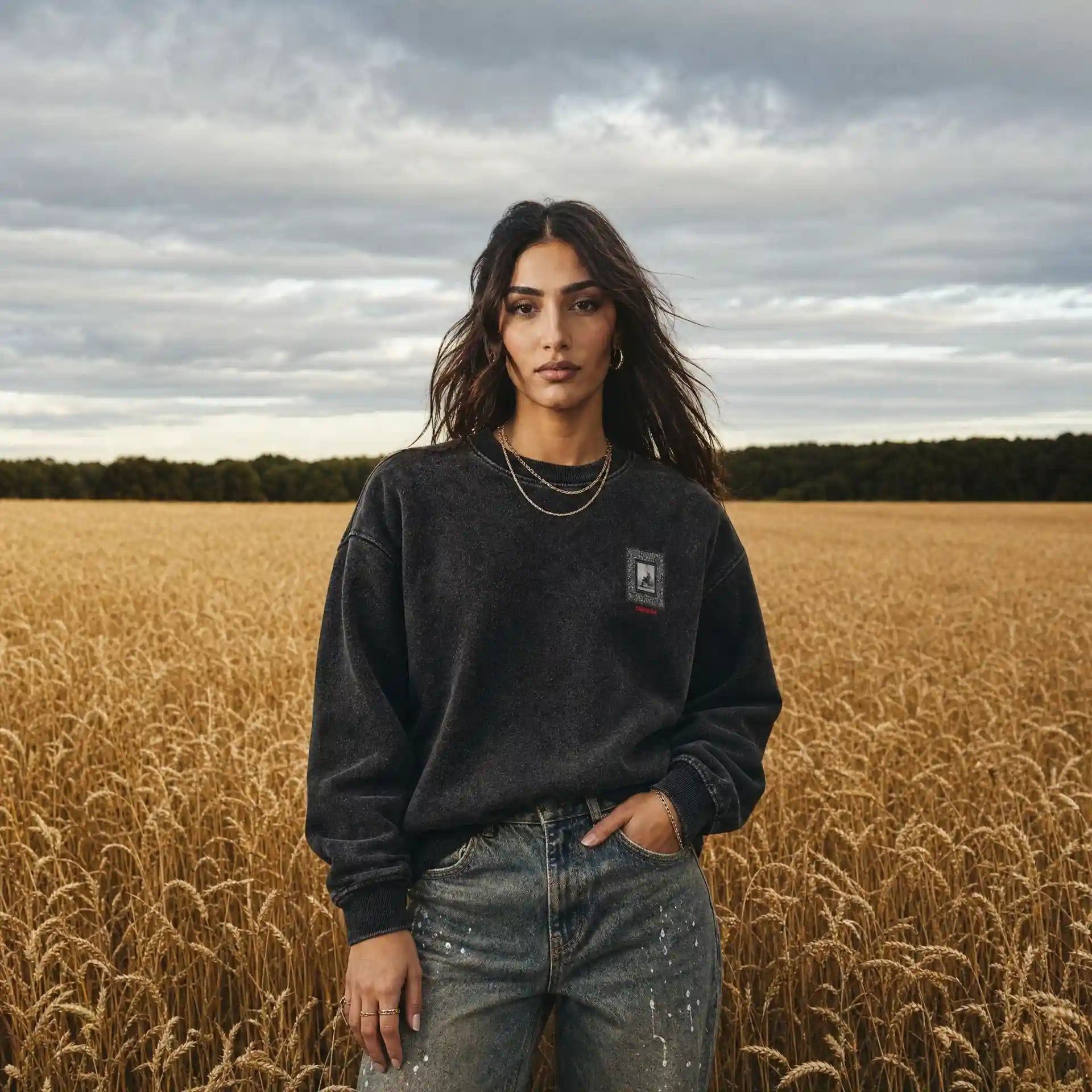 Mahraja Ranjit Singh Panjab Oversized Faded Sweatshirt